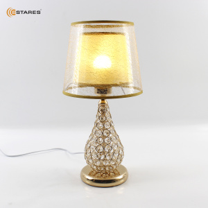 Настольная лампа  ZARina 2R 1xE27-200x400-GOLD/CRYSTAL-220-IP20