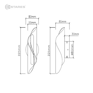 Управляемый светодиодный светильник-бра LUMIERA 8W I-ON/OFF-225x80x85-CHROME/CLEAR-220-IP20
