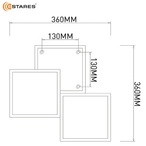 Управляемый светодиодный светильник SOLARIUM 70W 3C-RC-360x360x360-WHITE/WHITE-220-IP20
