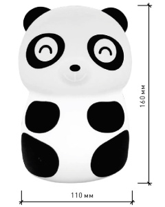 Светодиодный светильник- ночник PANDA 0.15W 2COLORS-TOUCH NOSE-WHITE-USB-IP20