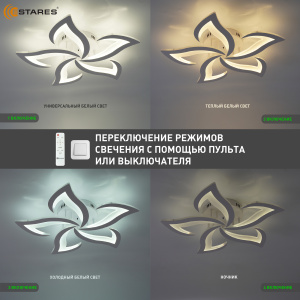 Управляемый светодиодный светильник ELLA 50W 5F-RC 600x95-WHITE/WHITE-220-IP20