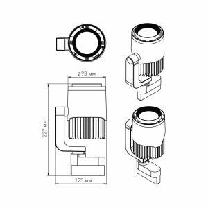 Трековый светильник ES-TRACK-30W AC 170-265V  (Холодный белый)