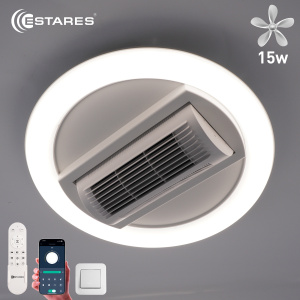 Управляемая светодиодная люстра с вент.FAN ISIDA 45W+15W R-APP-480x145-WHITE/WHITE-220-IP20