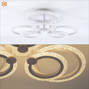 Управляемая светодиодная люстра LILY ICE RGB 80W 7R-IRC-560x140-WHITE/CLEAR-220-IP20