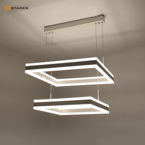 Управляемая светодиодная люстра STELLA 180W 2S-APP-500x500x1200-WHITE/WHITE-220-IP20