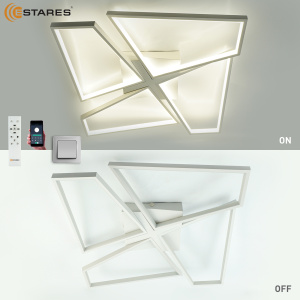 Управляемая светодиодная люстра ORLANDO 120W S-APP-550x550x90-WHITE/WHITE-220-IP20