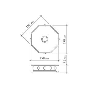 Светодиодный накладной светильник MS-9L  RGB  DC12V  27W  IP65