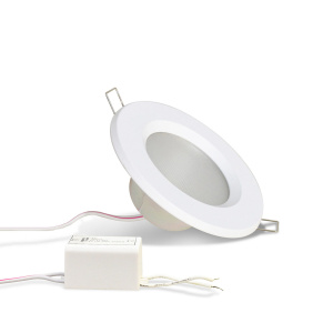 Светодиодный точечный светильник TH-100-7W Теплый белый d100 мм (Белый корпус) - 525lm