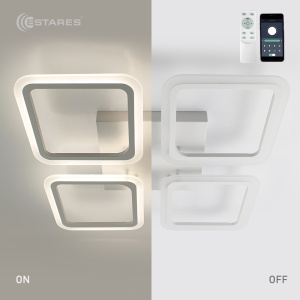Управляемая светодиодная люстра SONNE 120W 4S-APP-550x550x70-WHITE/WHITE-220-IP20