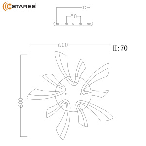Управляемая светодиодная люстра  ALESSIA 100W 5V-IRC-600x600x70-WHITE/WHITE-220-IP20