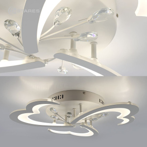 Управляемая светодиодная люстра СRYSTALwhite 01 30W R-ON/OFF-540x85-WHITE/WHITE-220-IP20