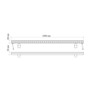 Светодиодный прожектор ES-36L AC170-265V 36W 1М (RGB)