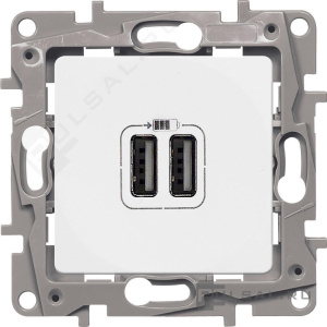 Legrand 672294 Розетка заряд 2хUSB БЕЛ ETIKA