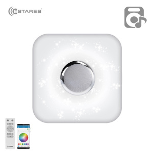 Управляемая светодиодная музыкальная люстра MUSIC RGB 40W S-APP-330-WHITE/CHROME-220-IP20