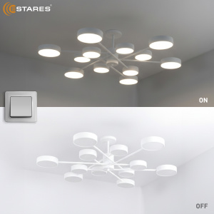 Управляемая светодиодная люстра MATEO 150W 12R-ON/OFF-1014x250-WHITE/WHITE-220-IP20