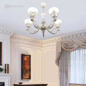 Люстра PARIS 02 5хE27-550x550-PatinaWhite/opal-220-IP20