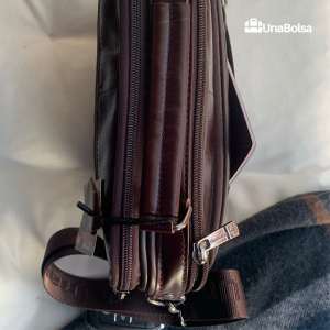 Сумка мужская из натуральной кожи UB-B222-240x190х90-brown/brown-молния/молния