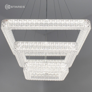 Управляемая светодиодная люстра   AKRILIKA  120W 3S-APP-555-CHROME/CLEAR-220-IP20_Ч
