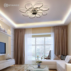 Управляемый светодиодный светильник OLIVIA 180W R-700-CHROME/OPAL-220-IP20