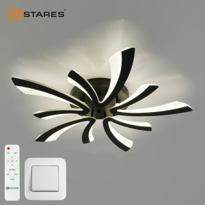 Управляемая светодиодная люстра  ALESSIA 100W 5V-IRC-600x600x70-BLACK/WHITE-220-IP20