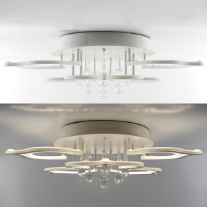 Светодиодная люстра СRYSTALwhite 02 60W R-4000K-600x190-white/white-220-IP20