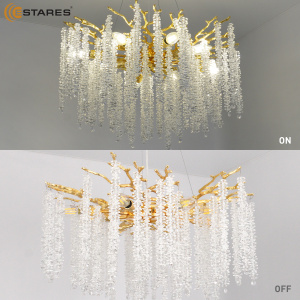 Люстра ROXANA 65 E14х8 R-600x1200-GOLD/CRYSTAL-220-IP20