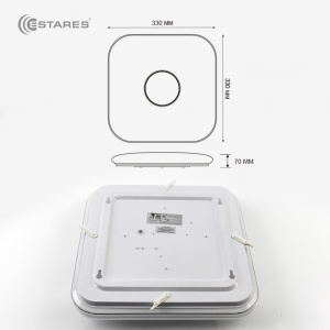 Управляемая светодиодная музыкальная люстра MUSIC RGB 40W S-APP-330-WHITE/CHROME-220-IP20