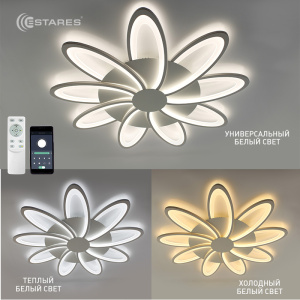 Управляемая светодиодная люстра LORENA 150W 9R-APP-825X46-WHITE/WHITE-220-IP20