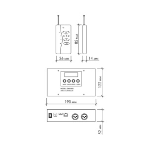 Контроллер DMX512 (DMX300) для прожектора ES18/ES36 (диск+пульт)