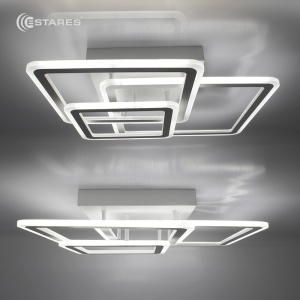 Управляемая светодиодная люстра SONNE 80W 3S-APP-520x520x110-WHITE/WHITE-220-IP20