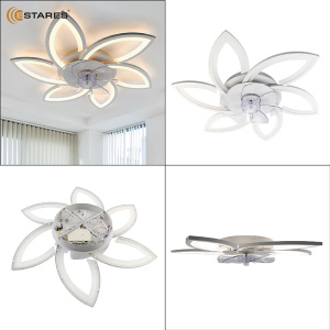Управляемая светодиодная люстра с вент. FAN FLOWER 92W+18W R-APP-770x120-WHITE/WHITE-220-IP20