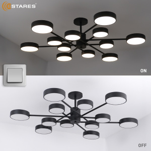 Управляемая светодиодная люстра MATEO 150W 12R-ON/OFF-1014x250-BLACK/WHITE-220-IP20