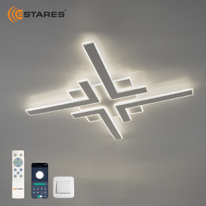 Управляемая светодиодная люстра ALCOR 120W 4L-APP-820x820x45-WHITE/WHITE-220-IP20