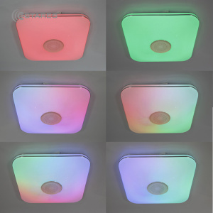 Управляемая светодиодная музыкальная люстра a-play RGB 40W S-APP-330-WHITE/WHITE-220-IP20