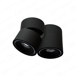 Светодиодный поворотный светильник DRUM  12W R-100-WW-BLACK-220-IP44