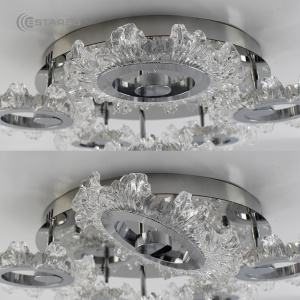 Управляемая светодиодная люстра MONIKA 70W R-APP-580x165-CHROME/CLEAR-220-IP20