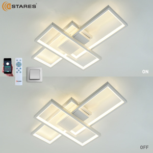 Управляемая светодиодная люстра SVEN 65W 3S-APP-550x360x80-WHITE/WHITE-220-IP20