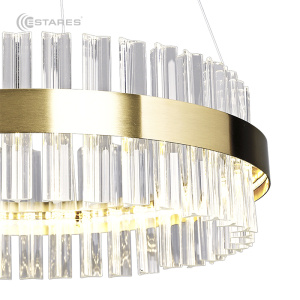 Управляемая светодиодная люстра SF 120W R-APP-550x1100-GOLD/CLEAR-220-IP20, модель SOFIA_Ч