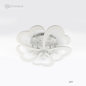 Управляемая светодиодная люстра СRYSTALwhite 01 60W R-ON/OFF-560x90-WHITE/WHITE-220-IP20