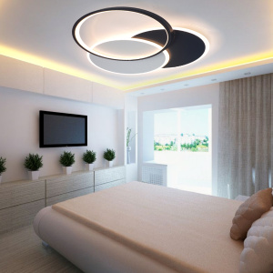 Управляемая LED люстра VG-LM 75W 3R-ON/OFF- 490x62-BLACK/WHITE/WHITE-220-IP20