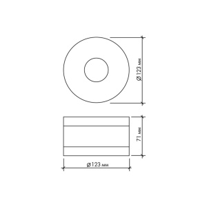 Светодиодный накладной светильник DHL-1309 5*1W 90-260V (Теплый белый)