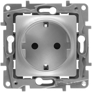 Legrand 672421 Розетка 2К+З  АЛЮ ETIKA