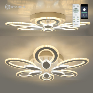Управляемая светодиодная люстра Aurora double 120W 6F-APP-620x80-WHITE/WHITE-220-IP20