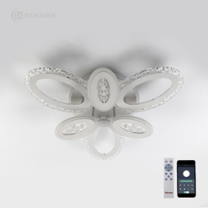 УПРАВЛЯЕМАЯ СВЕТОДИОДНАЯ ЛЮСТРА AGATA ICE RGB 60W+15W 6R-APP-540X116-WHITE/CLEAR-220-P20