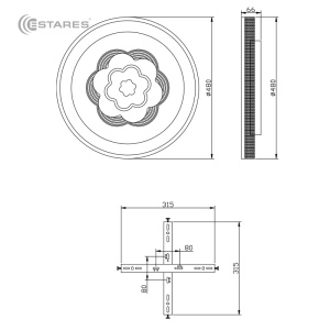 Управляемый светодиодный светильник FOCOS FLOR 80W R-480X66-WHITE/WHITE-220-IP20