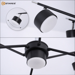 Люстра ATENA 7хGX53 R-750x350-BLACK/CHROME-220-IP20