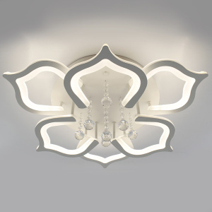 Светодиодная люстра СRYSTALwhite 02 60W R-4000K-600x190-white/white-220-IP20