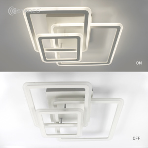 Управляемая светодиодная люстра SONNE 80W 3S-APP-520x520x110-WHITE/WHITE-220-IP20