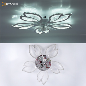Управляемая светодиод. люстра c вент.FAN ASTRA ICE 70W+19W 5F-IRC-650x125-WHITE/CLEAR/CLEAR-220-IP20