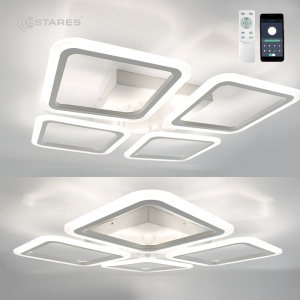 Управляемая светодиодная люстра SONNE 120W 4S-APP-550x550x70-WHITE/WHITE-220-IP20